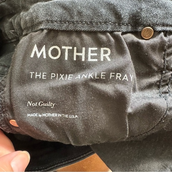 Mother The Pixie Ankle Fray Jeans High Rise Button Fly Not Guilty Wash - Picture 10 of 11